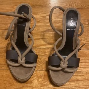 Vintage Fendi wrap tie sandals